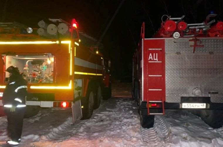 Ночной пожар в Сезеново 22 декабря