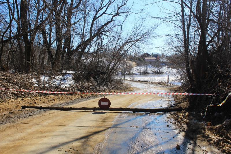 В результате паводка в с. Черепянь подтопило переправу